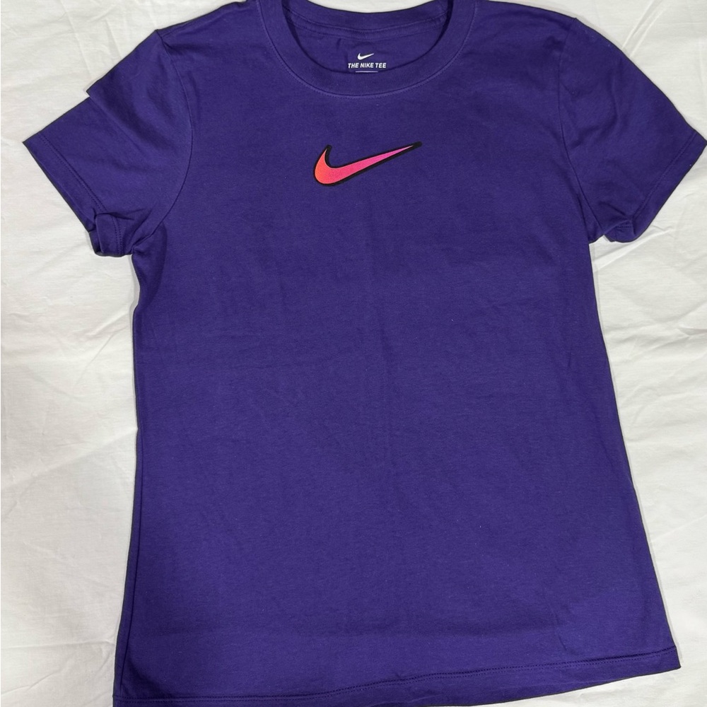 Nike Purple Tee with Red Swoosh